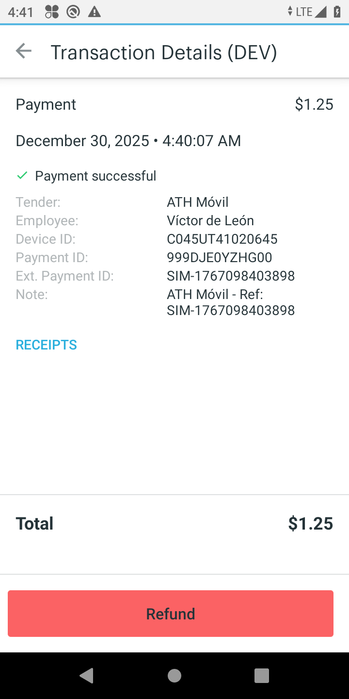 Clover ATH Móvil - Detalle